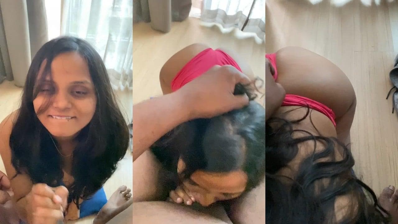 Pink Panty Girlfriend Gives Amazing Blowjob to Cock