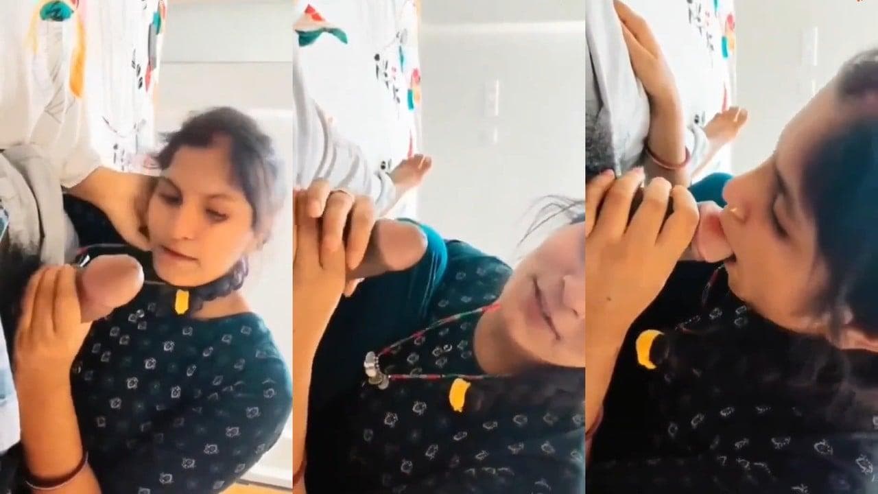 Wife's Hot Blowjob Before Night Fucking