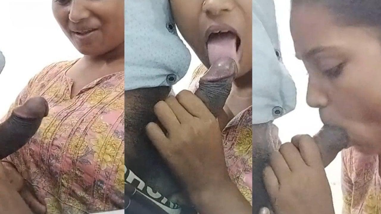 Girlfriend Sucks Lover's Cock and Drives Him Crazy